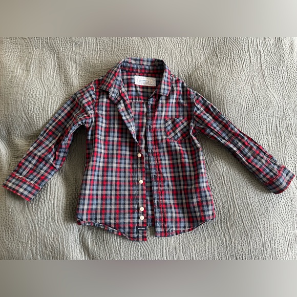 Like new Mayoral boys blue and red button down, 24mo - Picture 1 of 4
